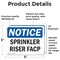 Signmission Sprinkler Riser Facp, 5 in W x Rectangle, Vinyl Decal OS-2PACK-NS-D-35-L-18400 - alternate 3